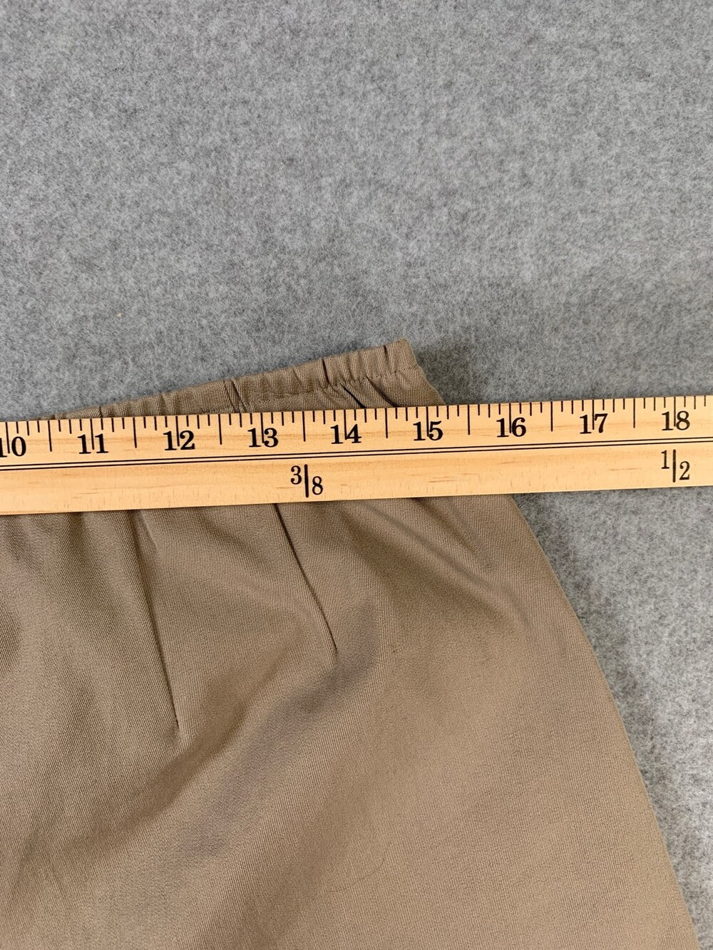Eileen Fisher Straight-Leg Trouser Elastic Waist Taupe Women's Size Small - Picture 7 of 8